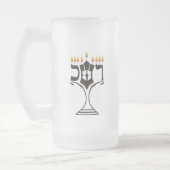 Hanukkah Mattglas Bierglas (Links)