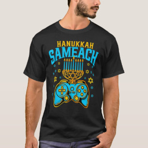 Hanukkah-Menora-Gamer-Videospiele Chanukah-Jüdisch T-Shirt