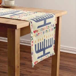 Hanukkah-Menora Großer Tischläufer