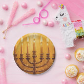 Hanukkah-Menora-Lichter Papierplatte Pappteller (Party)