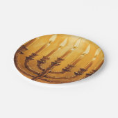 Hanukkah-Menora-Lichter Papierplatte Pappteller (Schrägansicht)