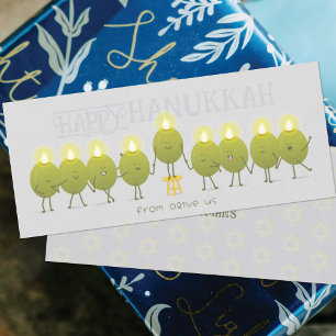 Hanukkah-Menora Oliven   Graue Gruppe