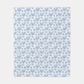Hanukkah-Menora Stern Davids Doodle-Kunststil Fleecedecke (Vorderseite)