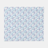 Hanukkah-Menora Stern Davids Doodle-Kunststil Fleecedecke (Vorderseite (Horizontal))