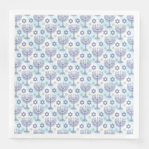 Hanukkah-Menora Stern Davids Doodle-Kunststil Serviette