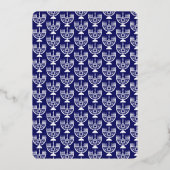 Hanukkah menorah Abendessen Party Folieneinladung (Rückseite)