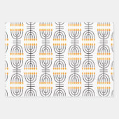 Hanukkah Menorah Abstract Design Geschenkpapier Set (Vorderseite 3)