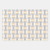 Hanukkah Menorah Abstract Design Geschenkpapier Set (Vorderseite 2)