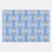 Hanukkah Menorah Abstract Design Wrapping Paper S Geschenkpapier Set (Vorderseite 3)