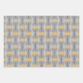Hanukkah Menorah Abstract Design Wrapping Paper S Geschenkpapier Set (Vorderseite 2)