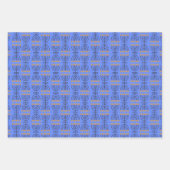 Hanukkah Menorah Abstract Design Wrapping Paper S Geschenkpapier Set (Vorderseite)