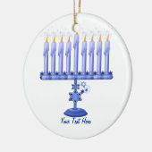 Hanukkah Menorah (anpassbar) Keramik Ornament (Links)