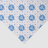 Hanukkah Menorah auf Polka Dots Seidenpapier (Ausschnitt)