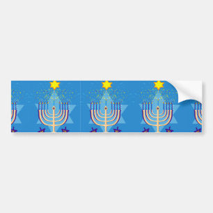 hanukkah menorah autoaufkleber