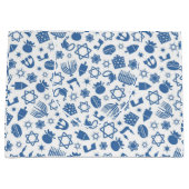 Hanukkah Menorah Blue Star Jüdische große Geschenk Große Geschenktüte (Vorderseite)