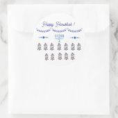 Hanukkah menorah Blume minimalistisch Sticker (Tasche)