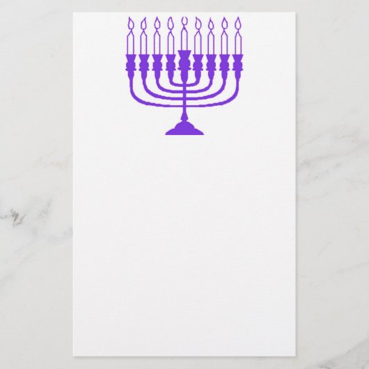 Hanukkah Menorah Briefpapier (Vorderseite)