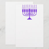 Hanukkah Menorah Briefpapier (Vorne/Hinten)
