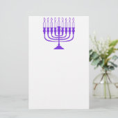 Hanukkah Menorah Briefpapier (Stehend Vorderseite)