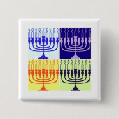 Hanukkah Menorah Button (Vorderseite)