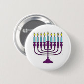 Hanukkah Menorah Button (Vorne & Hinten)