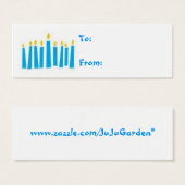 Hanukkah Menorah Candles Geschenk Tags (Vorne & Hinten)