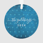 Hanukkah Menorah Candles Türkis Keepake Custom Ornament (Rückseite)