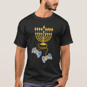 Hanukkah Menorah Candles Video Game Controller T-Shirt (Vorderseite)