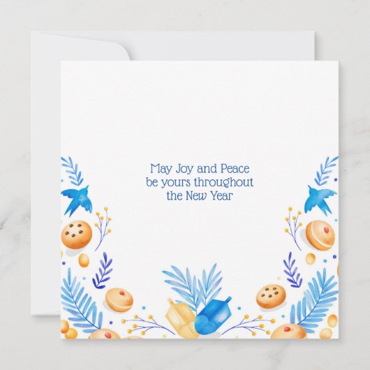 Hanukkah Menorah Card (Rückseite)