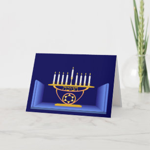 Hanukkah Menorah Card Feiertagskarte