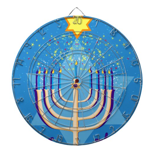 hanukkah menorah dartscheibe (vorne)