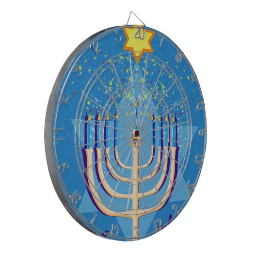 hanukkah menorah dartscheibe (Vorderseite Links)