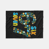 Hanukkah Menorah Dreidel 67 Festive Chanukah Six S Fleecedecke (Vorderseite (Horizontal))