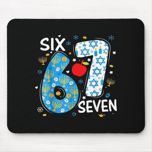 Hanukkah Menorah Dreidel 67 Festive Chanukah Six S Mousepad (Vorne)