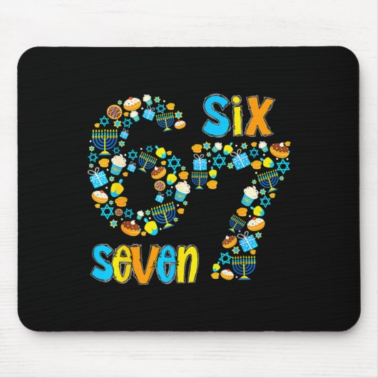Hanukkah Menorah Dreidel 67 Festive Chanukah Six S Mousepad (Vorne)