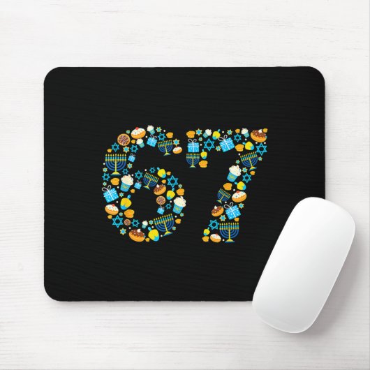 Hanukkah Menorah Dreidel 67 Festive Chanukah Six S Mousepad (Mit Mouse)