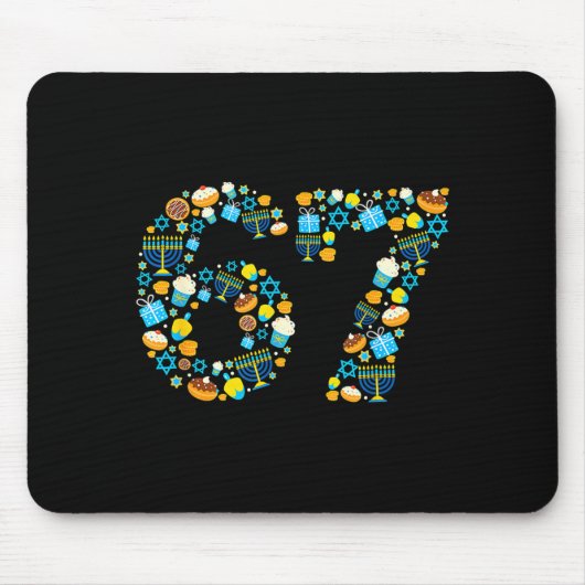 Hanukkah Menorah Dreidel 67 Festive Chanukah Six S Mousepad (Vorne)
