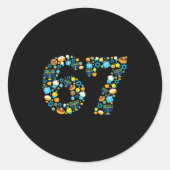 Hanukkah Menorah Dreidel 67 Festive Chanukah Six S Runder Aufkleber (Vorderseite)