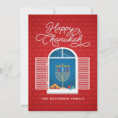 HANUKKAH Menorah Dreidel Greeting Card (Vorderseite)