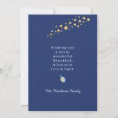 HANUKKAH Menorah Dreidel Greeting Card (Rückseite)