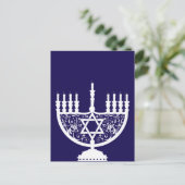 Hanukkah Menorah Feiertagspostkarte (Stehend Vorderseite)