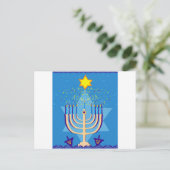 hanukkah menorah feiertagspostkarte (Stehend Vorderseite)