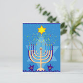 hanukkah menorah feiertagspostkarte (Stehend Vorderseite)