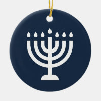 Hanukkah menorah Festival der Lichter blauen moder