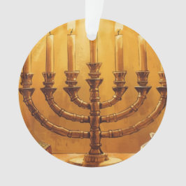 Hanukkah Menorah Festival of Lights Ornament