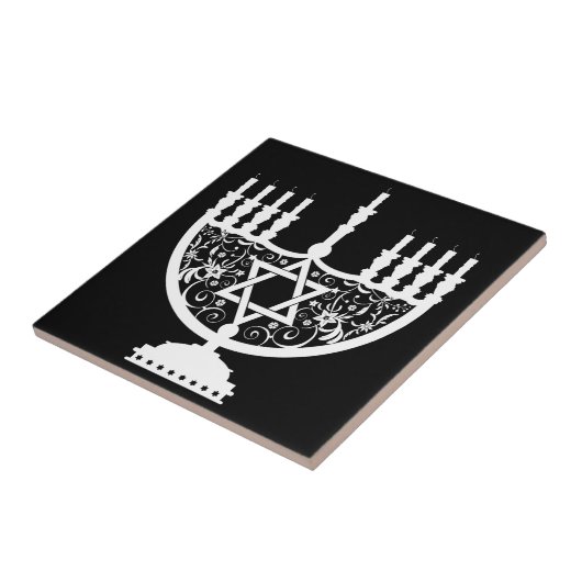 Hanukkah Menorah Fliese (Seite)