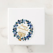 Hanukkah Menorah Floral Geschenk Tag Geschenkanhänger (Beispiel)