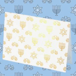 Hanukkah Menorah Foil Card Folienkarte