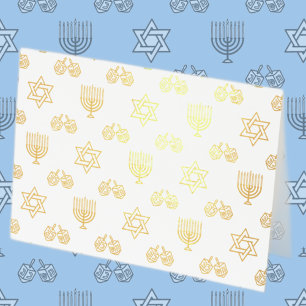 Hanukkah Menorah Foil Card Folienkarte