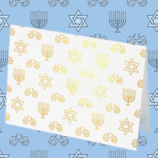Hanukkah Menorah Foil Card Folienkarte